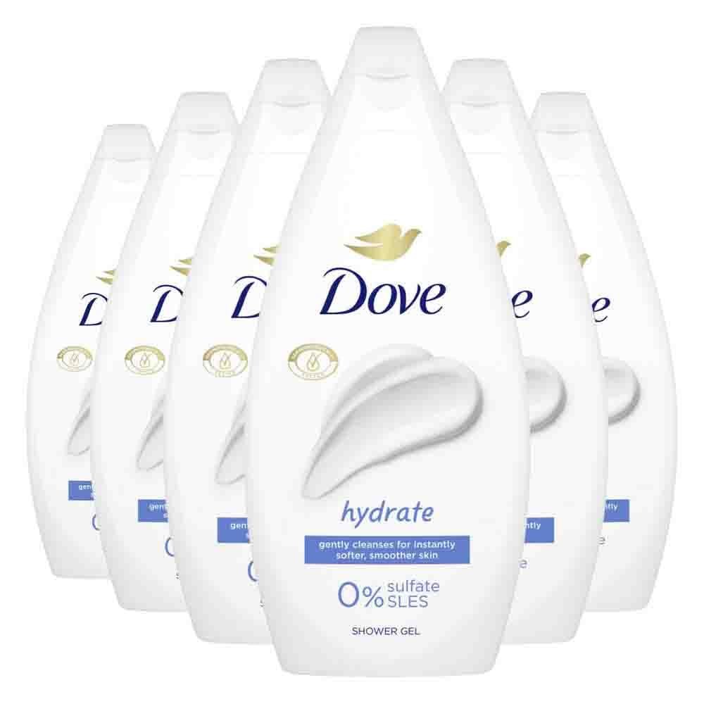 Гель для душу Dove Hydrate 6 штук 450 мл, фото №1