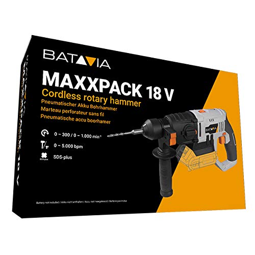 Перфоратор Batavia SDS+ 18 В Включает 2,0 А·ч Батарея / 2,4 А·ч Зарядное Устройство Maxxpack, фото №7