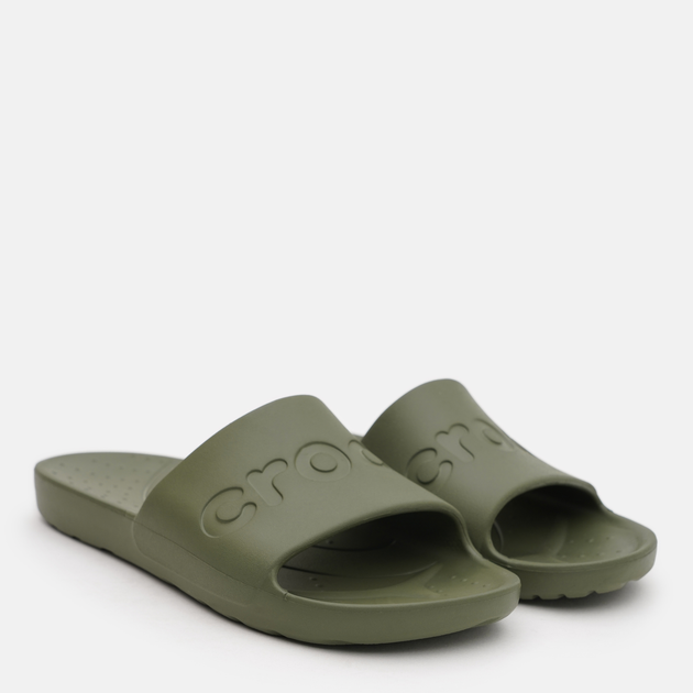 Шльопанці UNI Crocs Slide Whi 210088-309-Army Green CROCS M10/W12 Хакі 45.5, фото №3