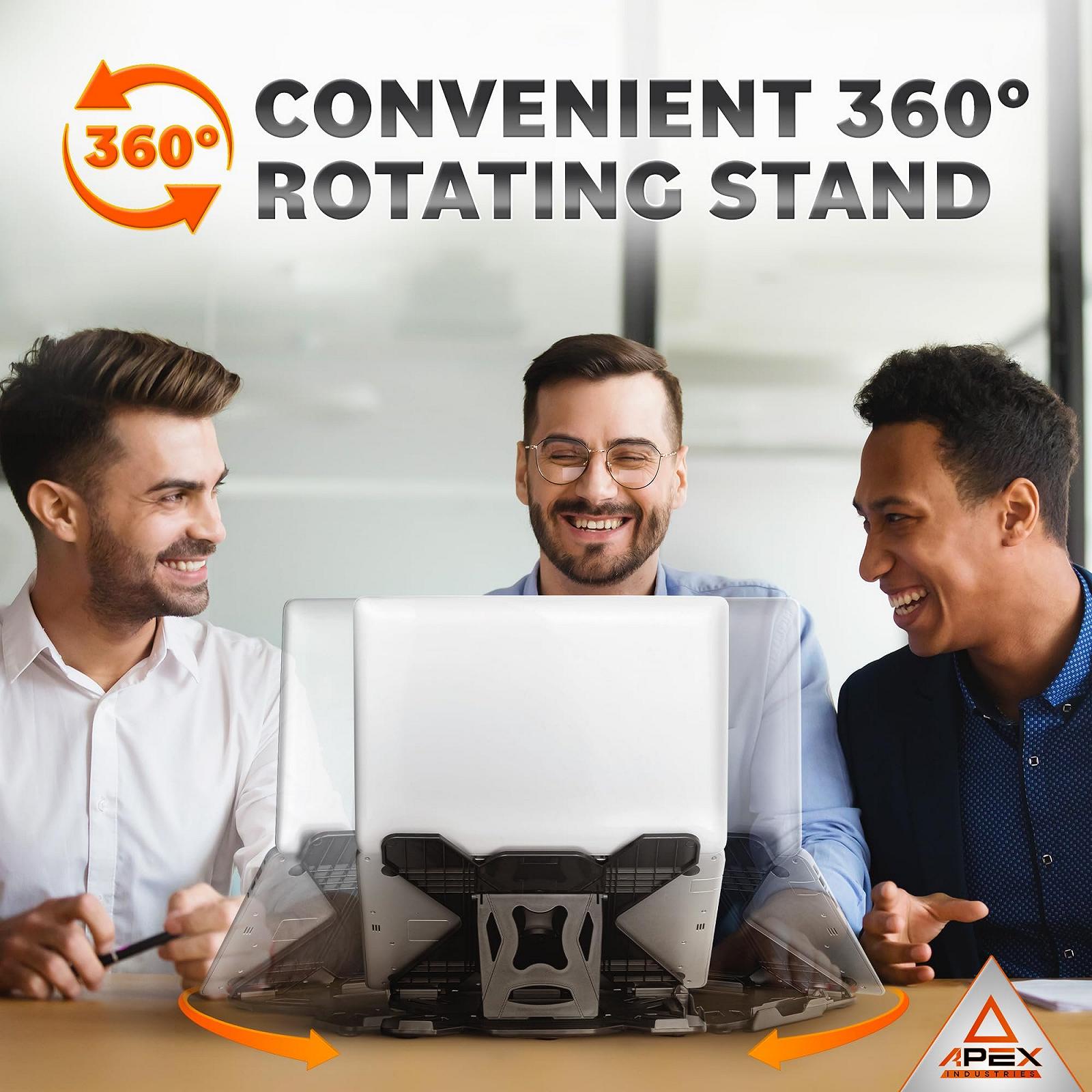 Подставка для ноутбука с держателем для телефона 360
Регулируемая подставка для ноутбука Совместима с 13"-17" ноутбуками и MacBook, фото №2