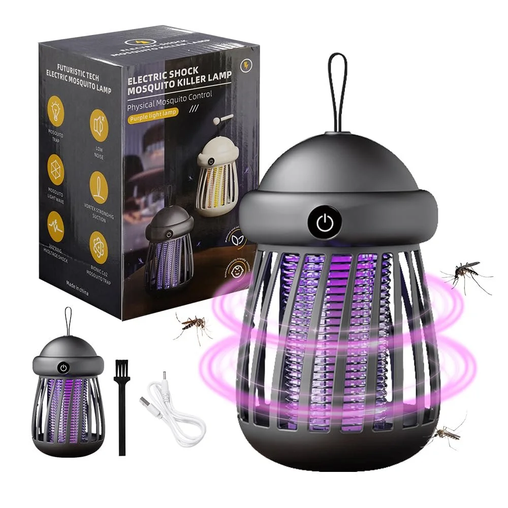 Электрический уничтожитель насекомых Mosquito Trap UV LED Аккумуляторный Портативный Черный, фото №1