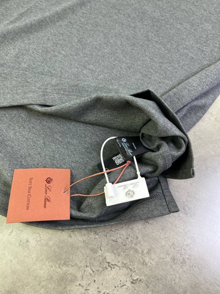 Футболка Loro Piana classic сірий f665, фото №4