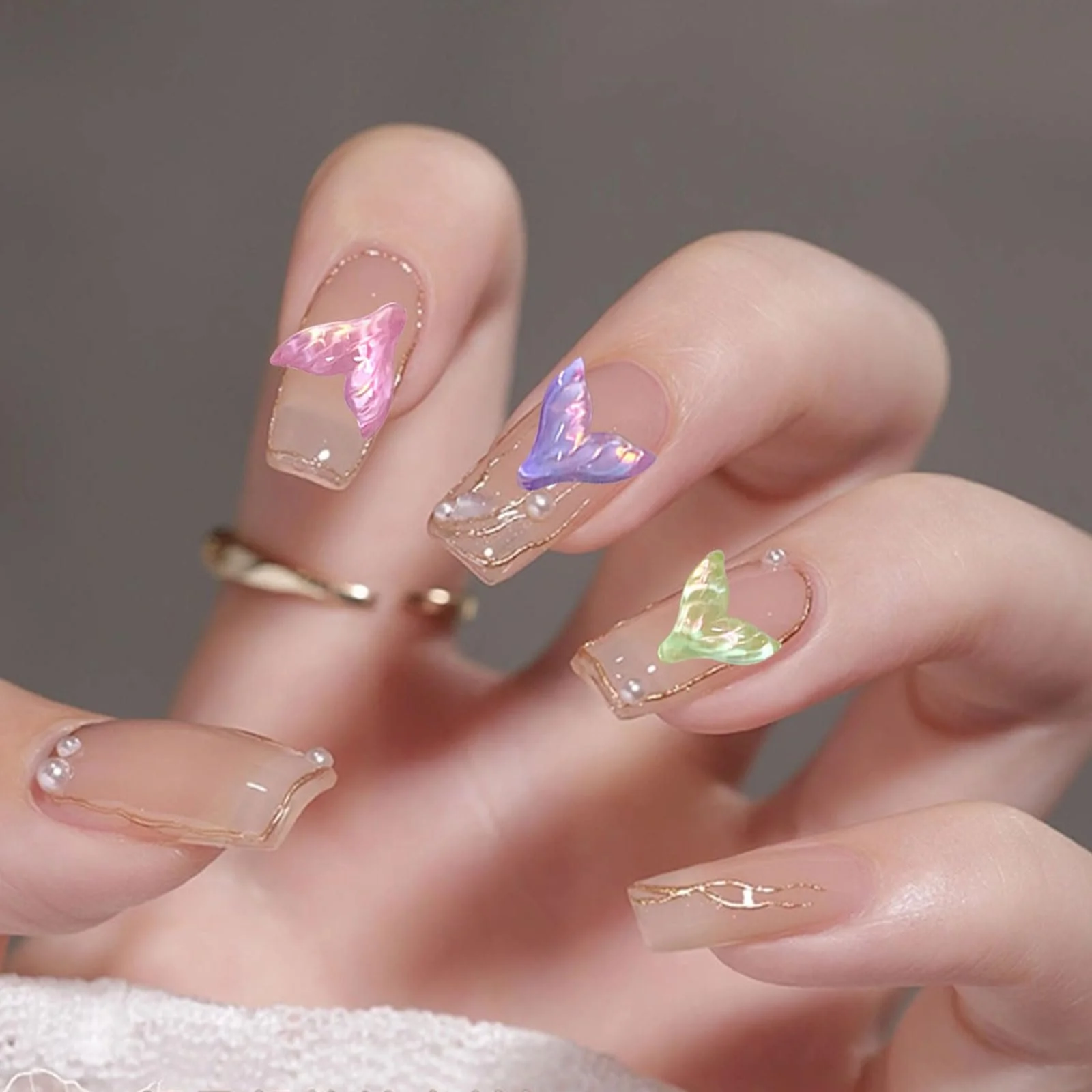 3D Украшения для ногтей 100шт Смешанные цвета Хвост русалки Форма Аврора Кристаллы для ногтей Плоская задняя часть Стразы для ногтей Аксессуары для DIY украшений для ногтей, фото №6 3D Украшения для ногтей 100шт Смешанные цвета Хвост русалки Форма Аврора Кристаллы для ногтей Плоская задняя часть Стразы для ногтей Аксессуары для DIY украшений для ногтей, фото №6