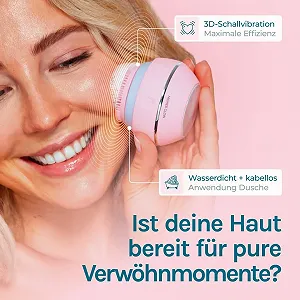 Щітка для очищення обличчя Higher Glow Силіконова 3D звукова вібрація synthetic.ua - Фото 1