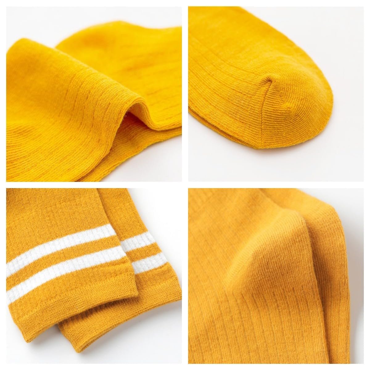 Носки AKAMAS Полосатые Женские 6 пар, Дышащие Хлопковые Носки, Спортивные Носки, Винтажные Ретро Повседневные Носки, Цветные Полосатые Теннисные Носки для Девочек, Женские Носки с Двойными Полосками, разноцветные, 35, фото №2