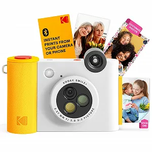 Цифровая камера мгновенной печати и фотопринтер Kodak Smile+ 10 МП Bluetooth Zinc 2x3" White - Фото 1