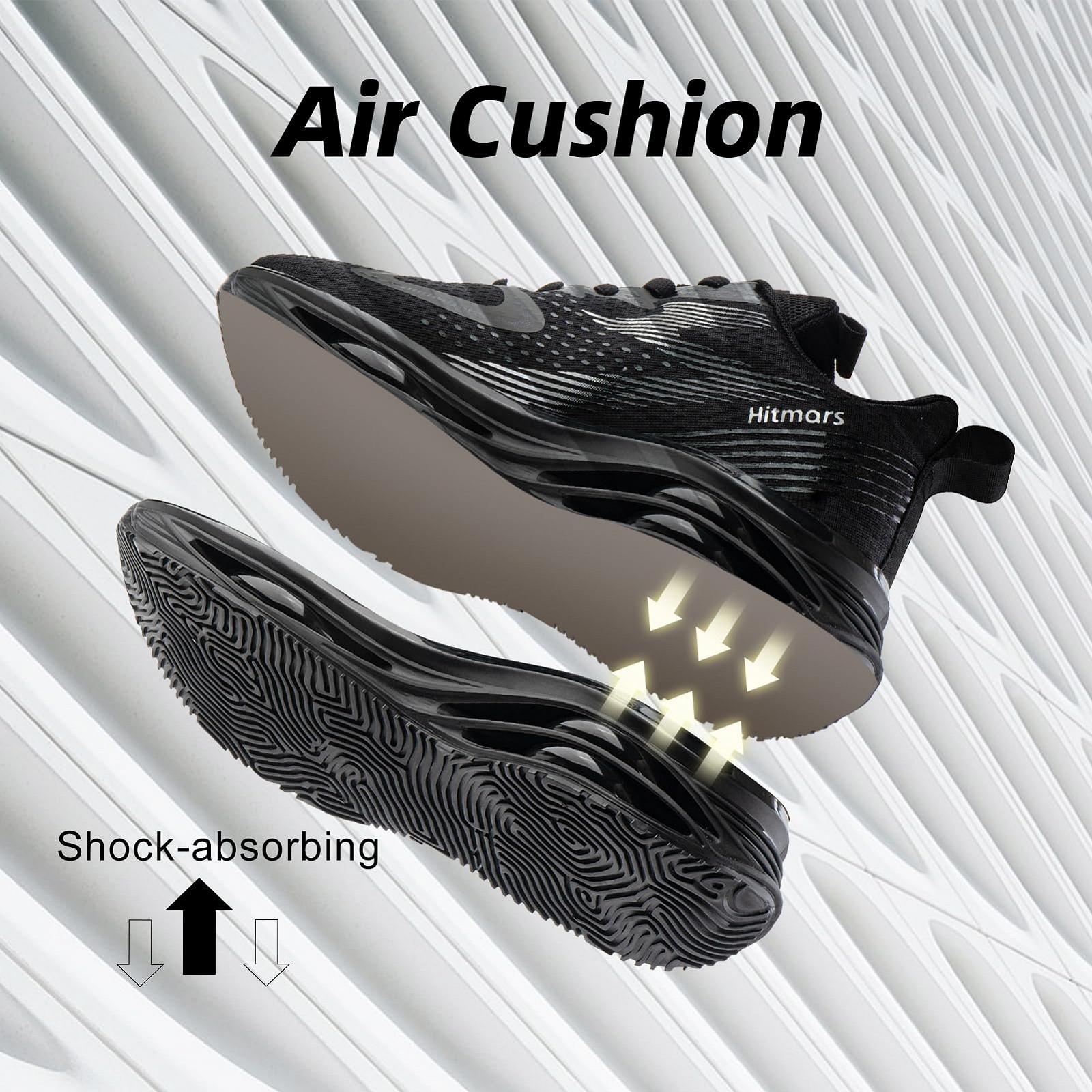 Кросівки Hitmars для бігу Чоловічі спортивні тенісні фітнес Легкі Чорний EU 36-47, фото №2