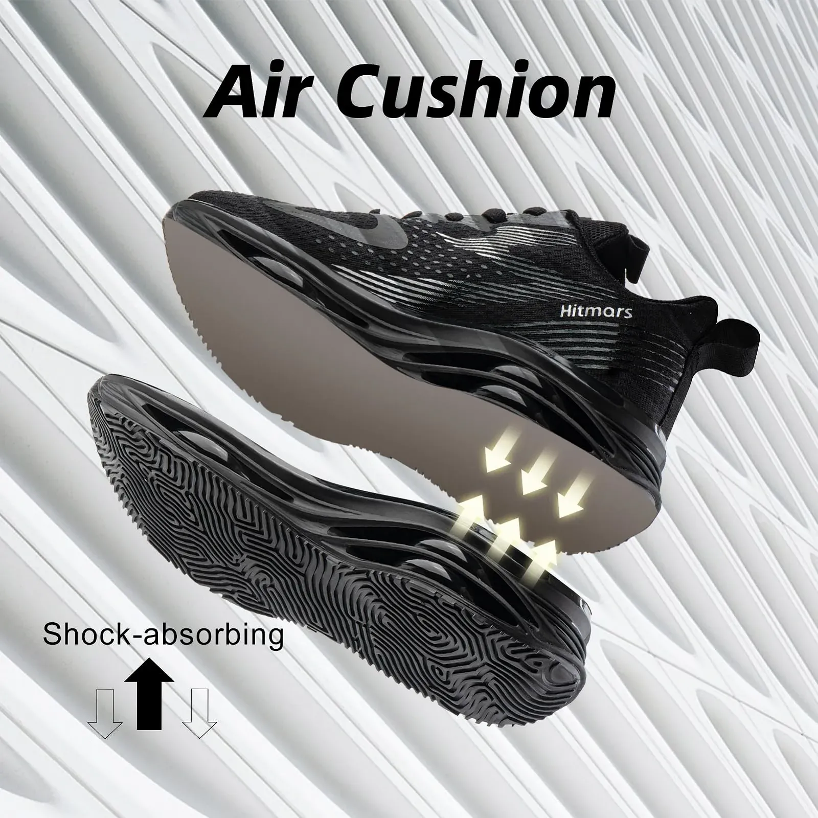 Кросівки Hitmars Спортивні Легкі Чорний EU 36-47, фото №2 Кросівки Hitmars Спортивні Легкі Чорний EU 36-47, фото №2