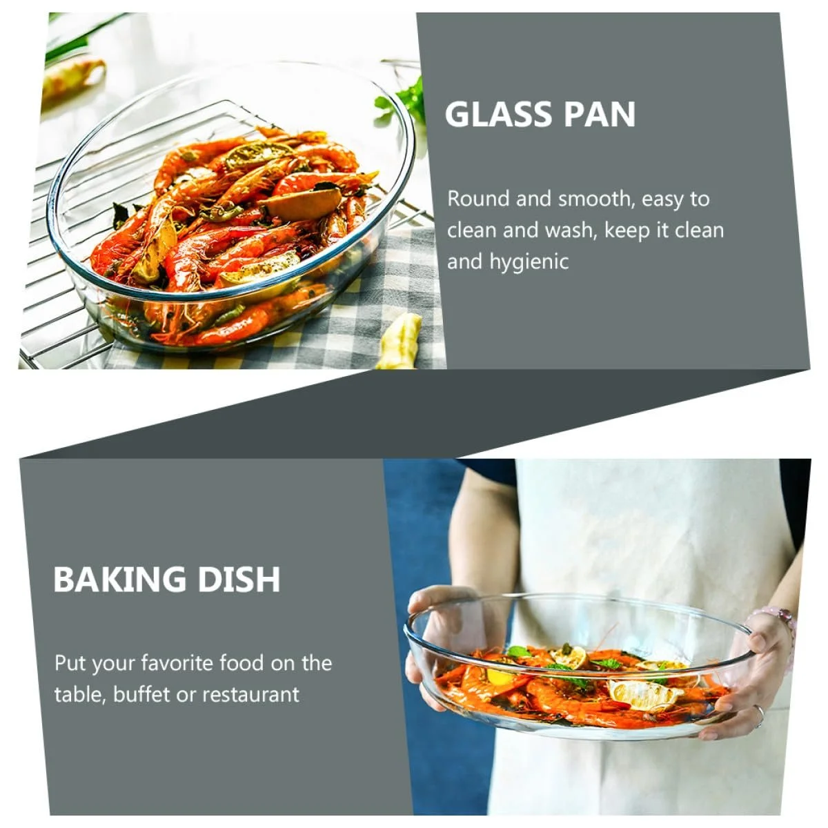 Форма для запекания OSALADI овальная стеклянная 2400 мл прозрачная термостойкая, фото №5 Форма для запекания OSALADI овальная стеклянная 2400 мл прозрачная термостойкая, фото №5