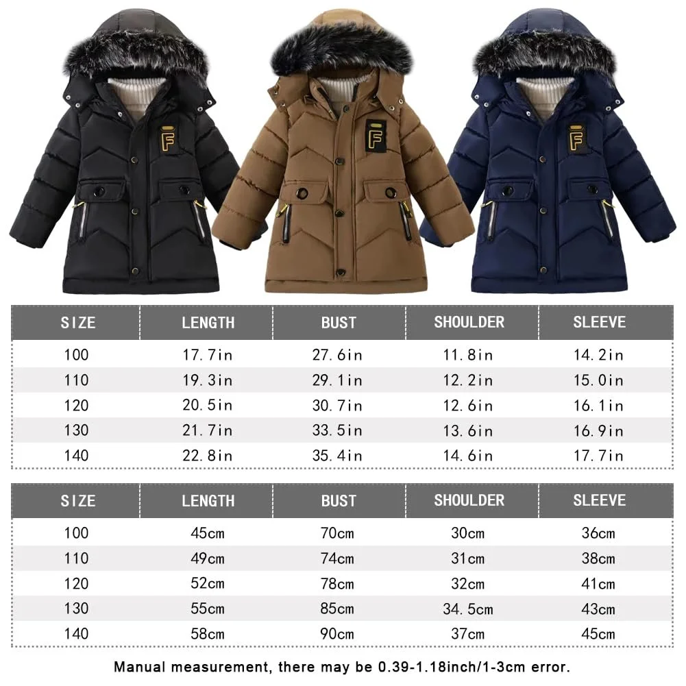 Зимова куртка L SERVER Дитяча для хлопчиків Флісова Товста Парка Вітрозахисна, фото №3