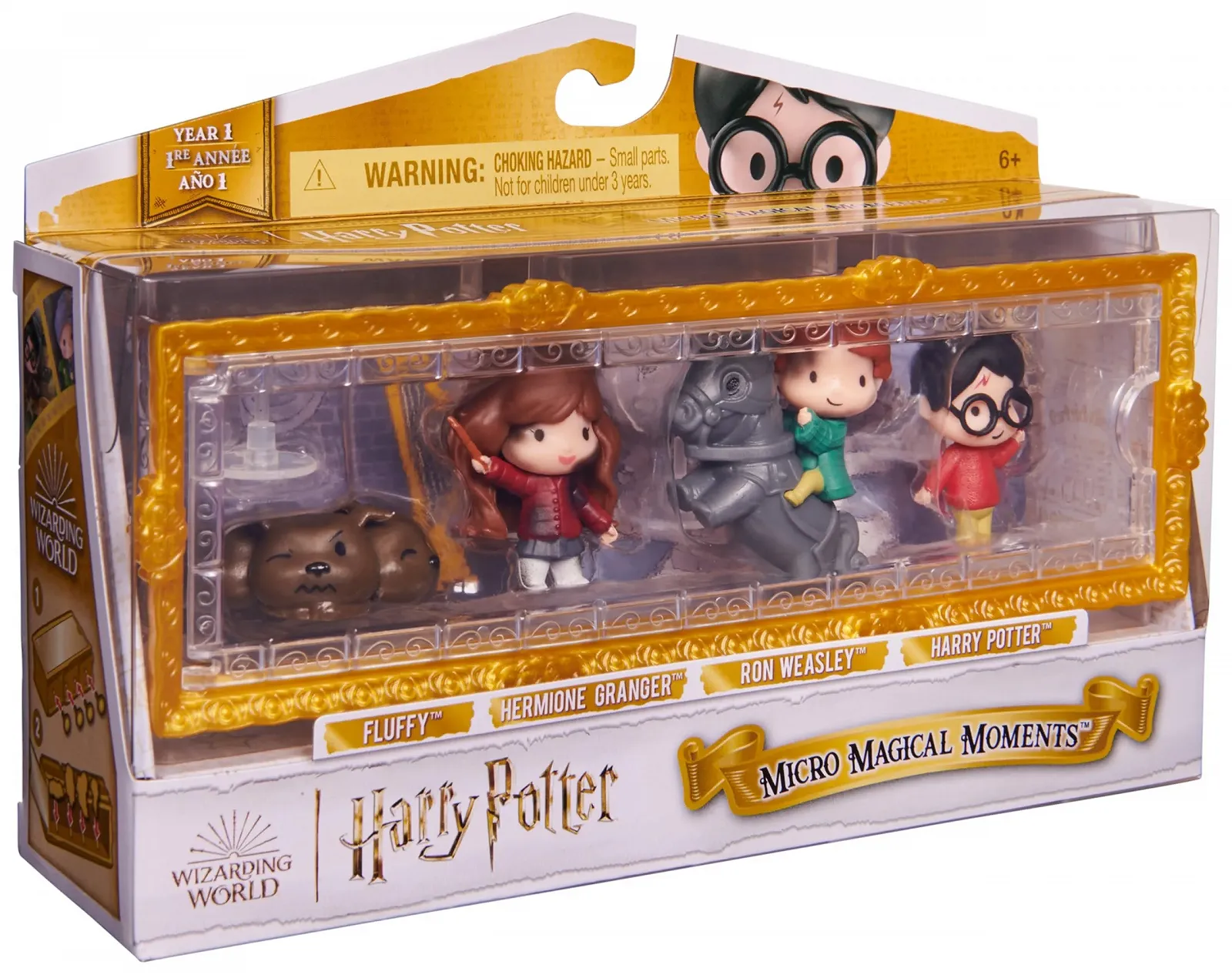 Подарунковий набір колекційних фігурок Wizarding World Harry Potter Micro Magical Moments Harry Potter, Ron Weasley, Hermione Granger, Fluffy Dog With Display Box, фото №10