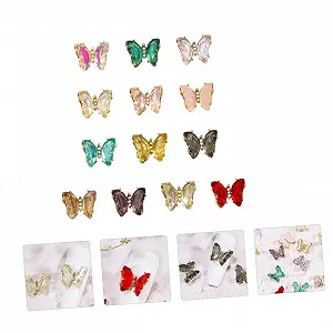 Украшение для ногтей Бабочки PLAFOPE 13 шт. Аксессуары для DIY маникюра из циркониевого материала synthetic.ua - Фото 1