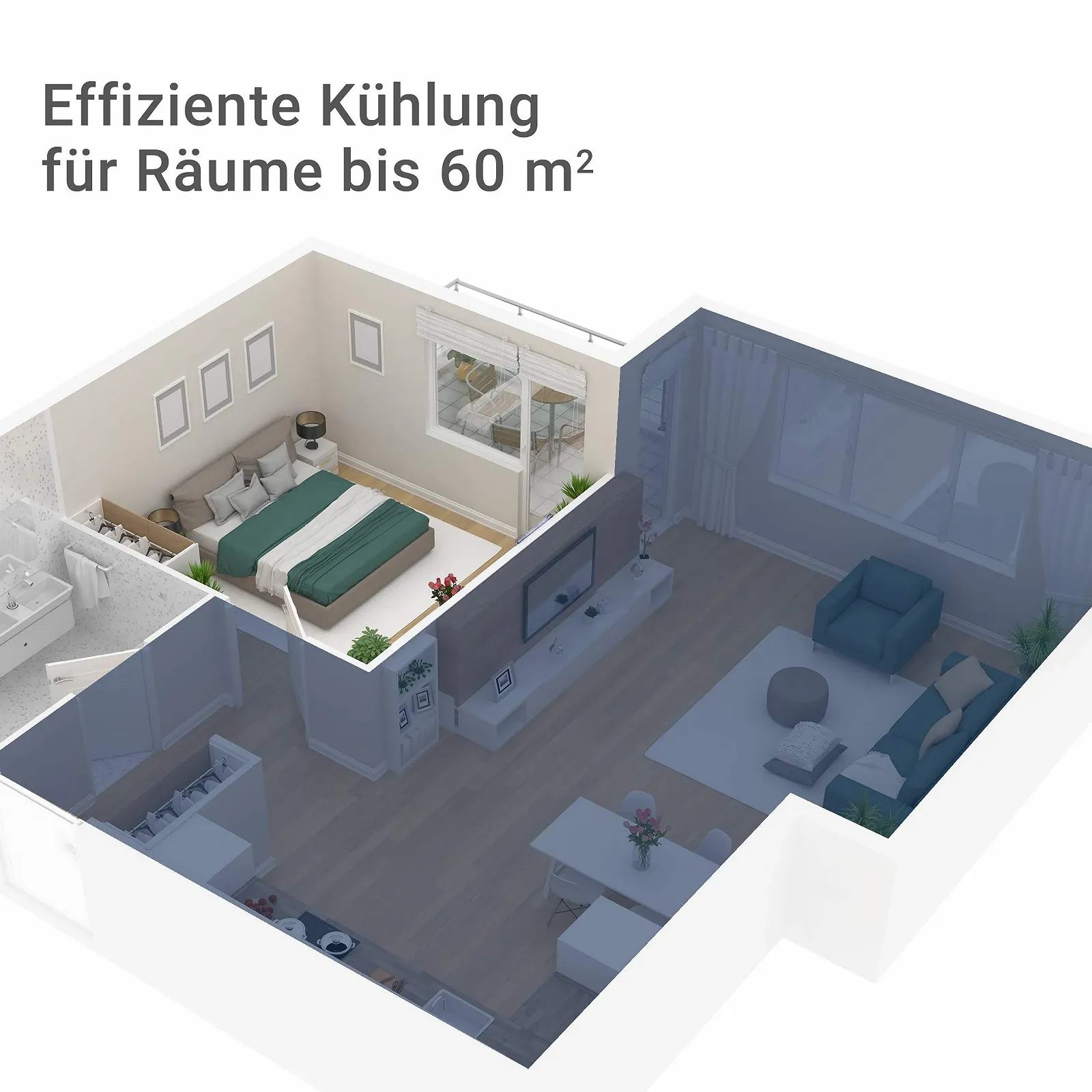 Мобильный кондиционер Suntec Progress 12,000 Eco 14420 4-в-1 черный 12,000 BTU/h, фото №7