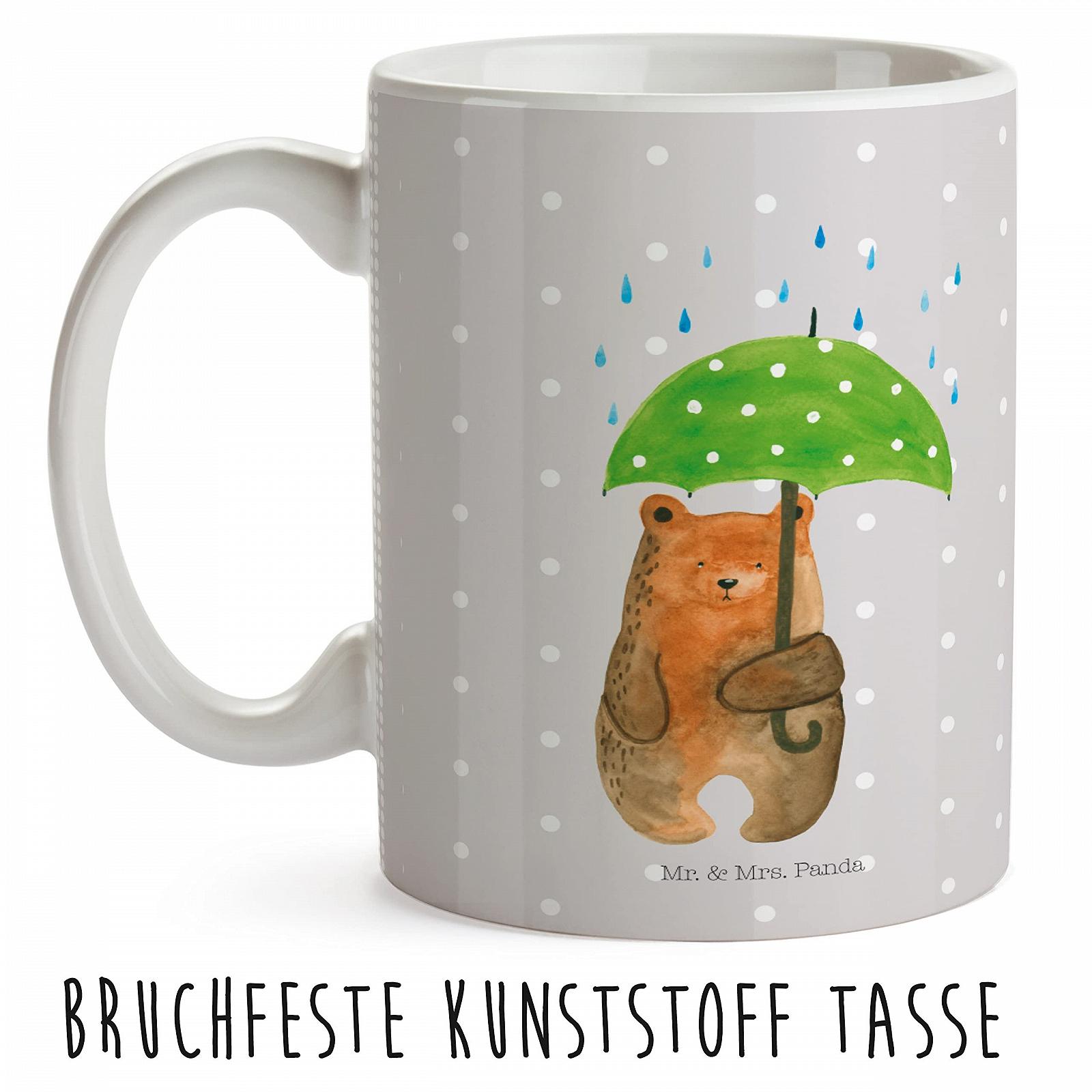 Детская кружка Mr. & Mrs. Panda Медведь с зонтиком, фото №2