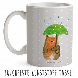 Детская кружка Mr. & Mrs. Panda Медведь с зонтиком synthetic.ua - Фото 1