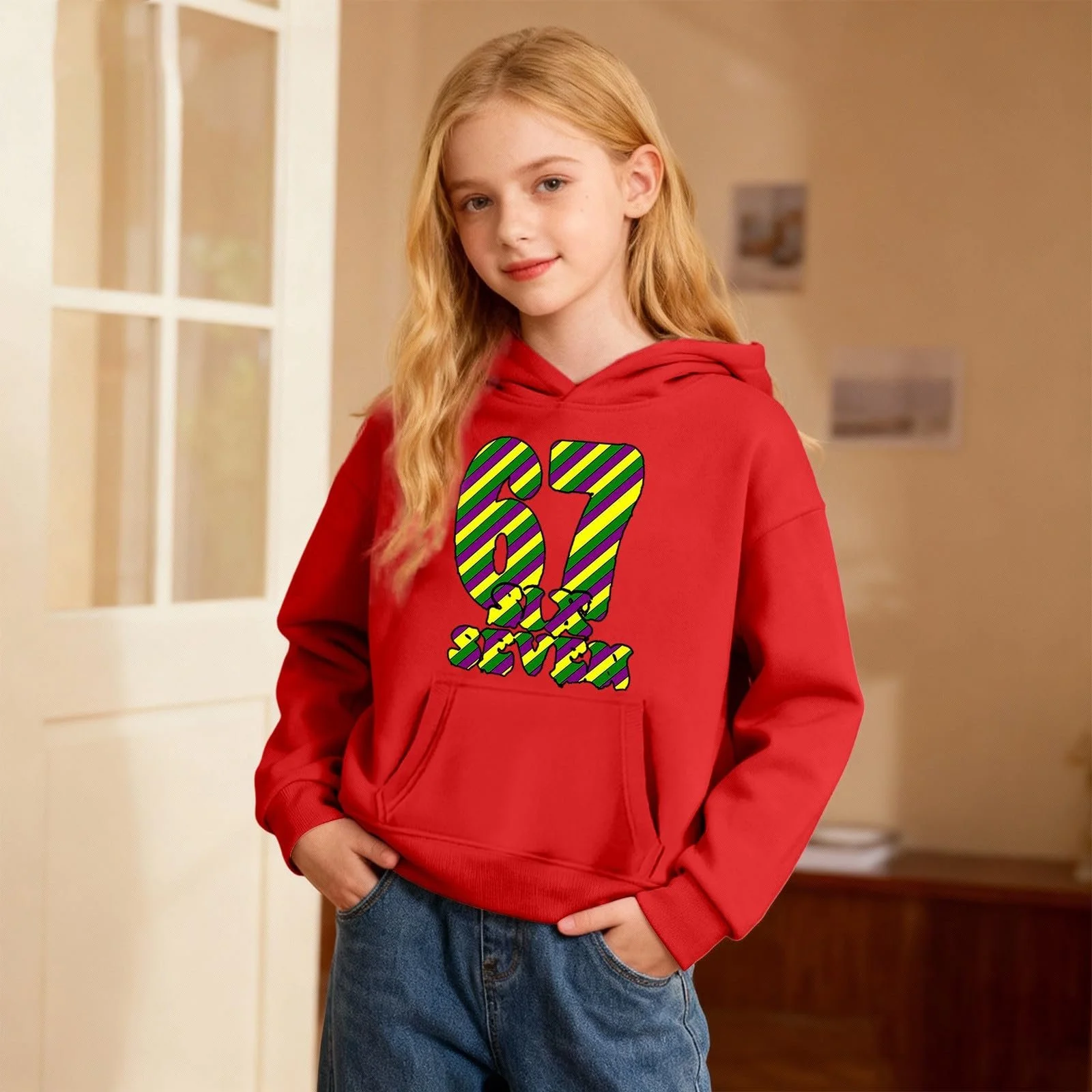 Худі для дівчинки 67 з карнавальним візерунком, фото №3