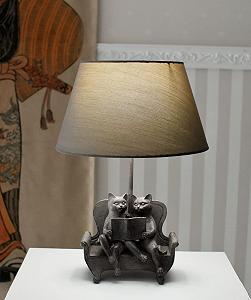 Настольная лампа PALAZZO INT Villa Romualdo Коты Винтаж Античный стиль E27 43 см synthetic.ua - Фото 1