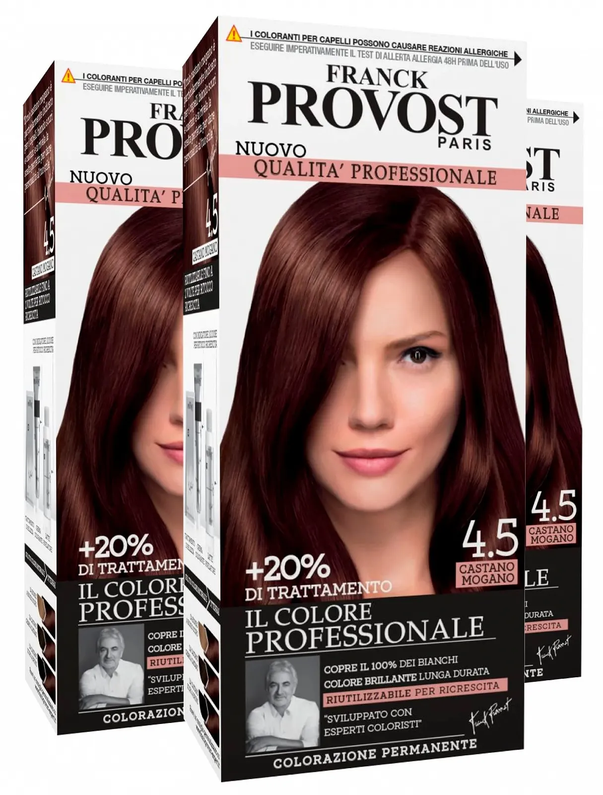 Стійка фарба для волосся Franck Provost Багаторазова з доглядом, професійне фарбування та оптимальне покриття, колір 4.5 Червоне дерево, фото №1 Стійка фарба для волосся Franck Provost Багаторазова з доглядом, професійне фарбування та оптимальне покриття, колір 4.5 Червоне дерево, фото №1