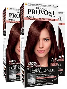 Стійка фарба для волосся Franck Provost Багаторазова з доглядом, професійне фарбування та оптимальне покриття, колір 4.5 Червоне дерево - Фото 1