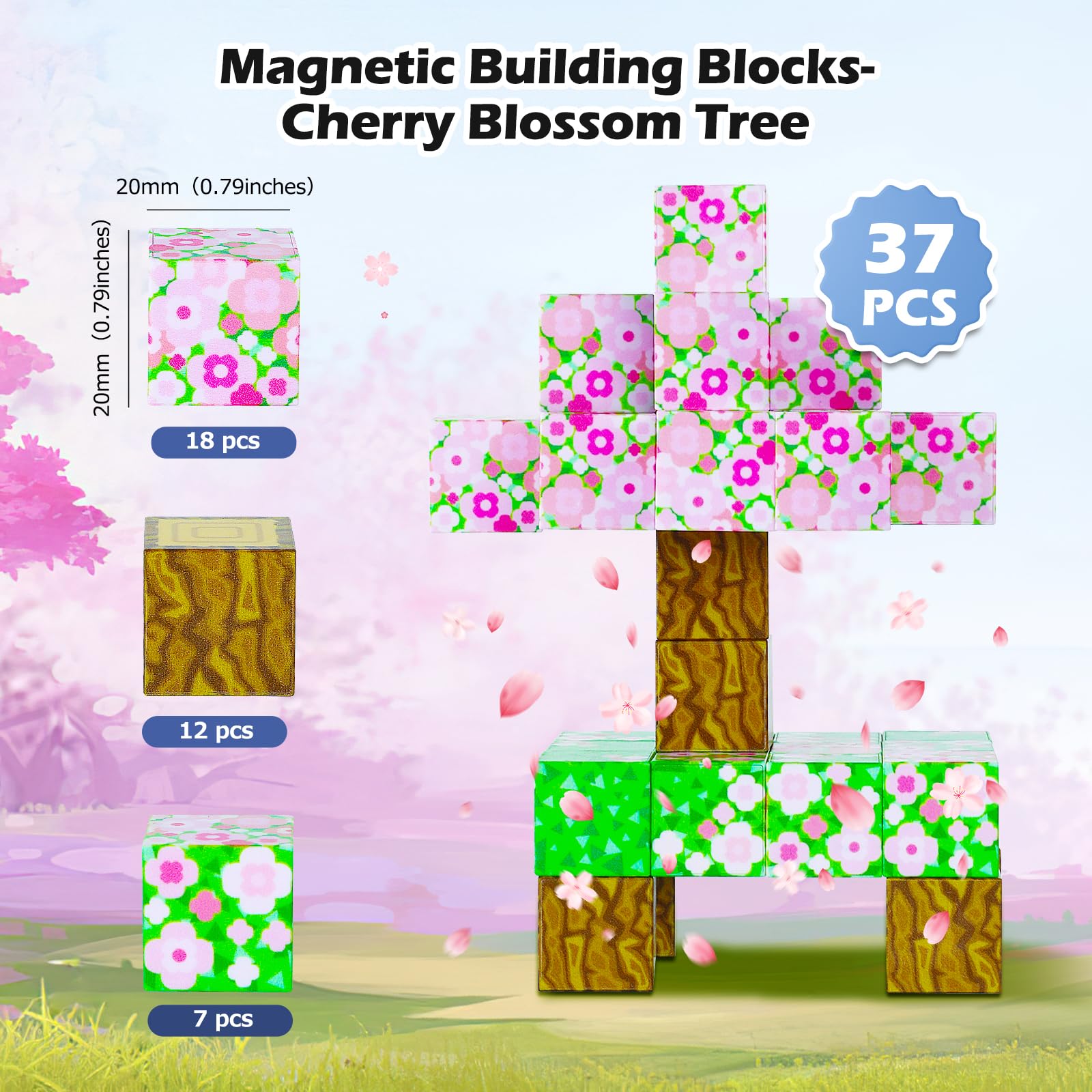Игрушка Kid Odyssey Magnetic Building Blocks 37 шт., фото №7