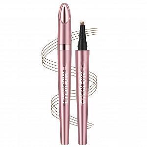 Карандаш для бровей 3D Водостойкий с 4 кончиками вилки Черный Серый Светло-коричневый Коричневый - Фото 1