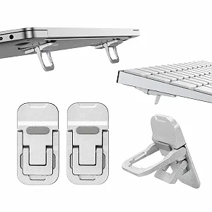 Подставка для ноутбука Mini Сплав для стола Подставка для компьютерной клавиатуры Серебряная Подставка для компьютера Невидимая Клейкая подставка для ноутбука - Фото 1