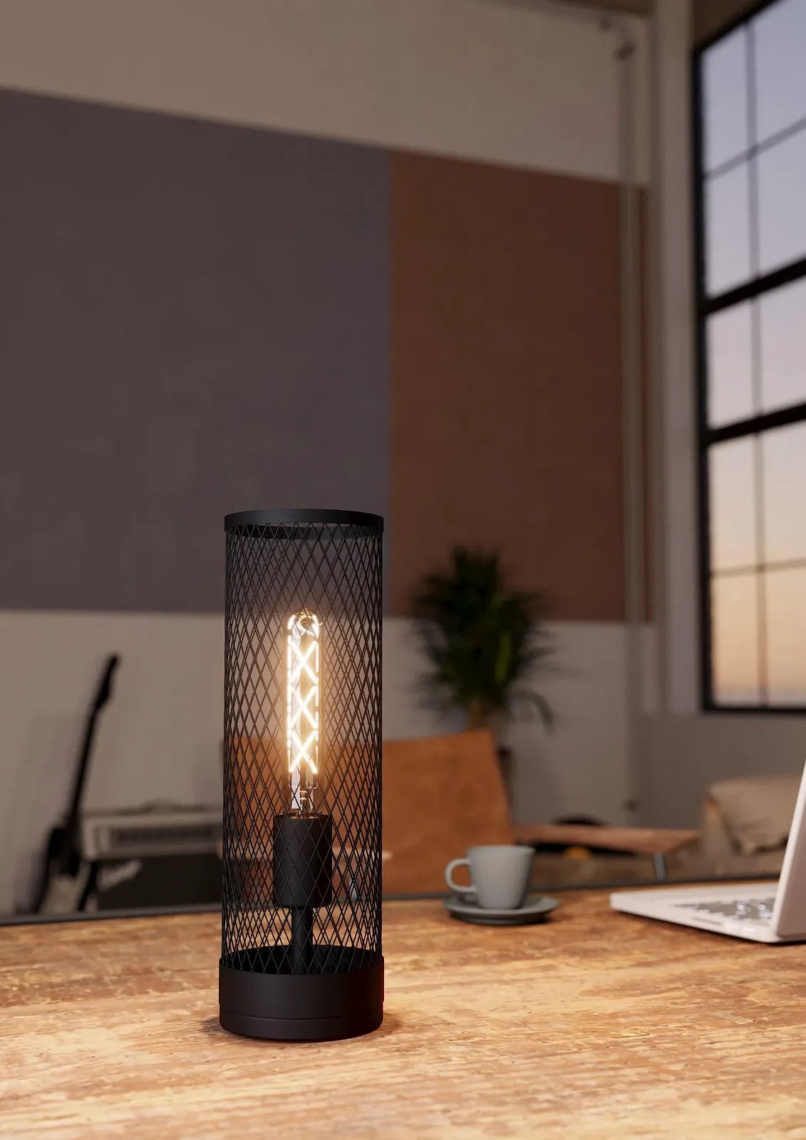 Настільна лампа EGLO Redcliffe Industrial Metal Black E27, фото №3