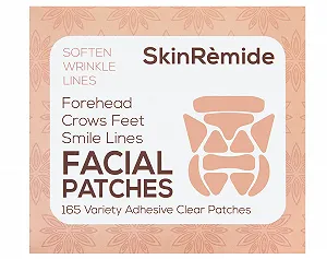 Пластыри для лица Skinremide, для разглаживания морщин, 165 прозрачных пластырей. - Фото 1