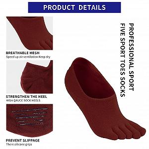 Шкарпетки з пальцями Жіночі Короткі Бавовняні Різнокольорові Спортивні шкарпетки 5 пар synthetic.ua - Фото 1