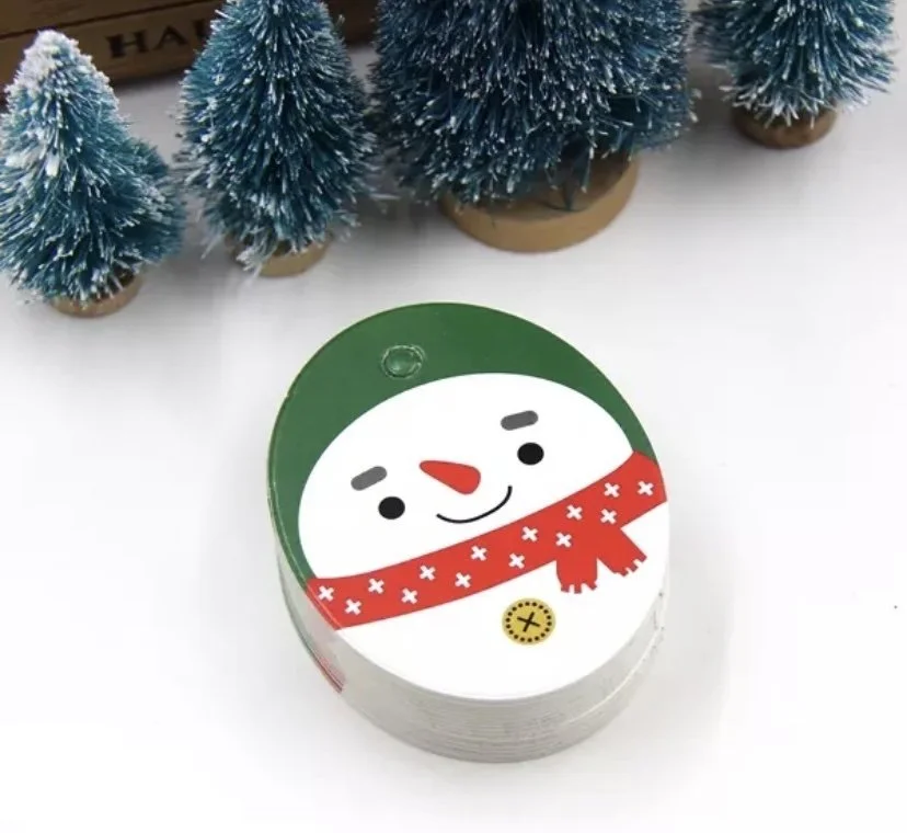 Бірка для пакування Сніговик 50*61мм, фото №1 Бірка для пакування Сніговик 50*61мм, фото №1