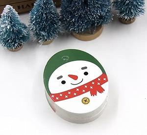 Бірка для пакування Сніговик 50*61мм - Фото 1