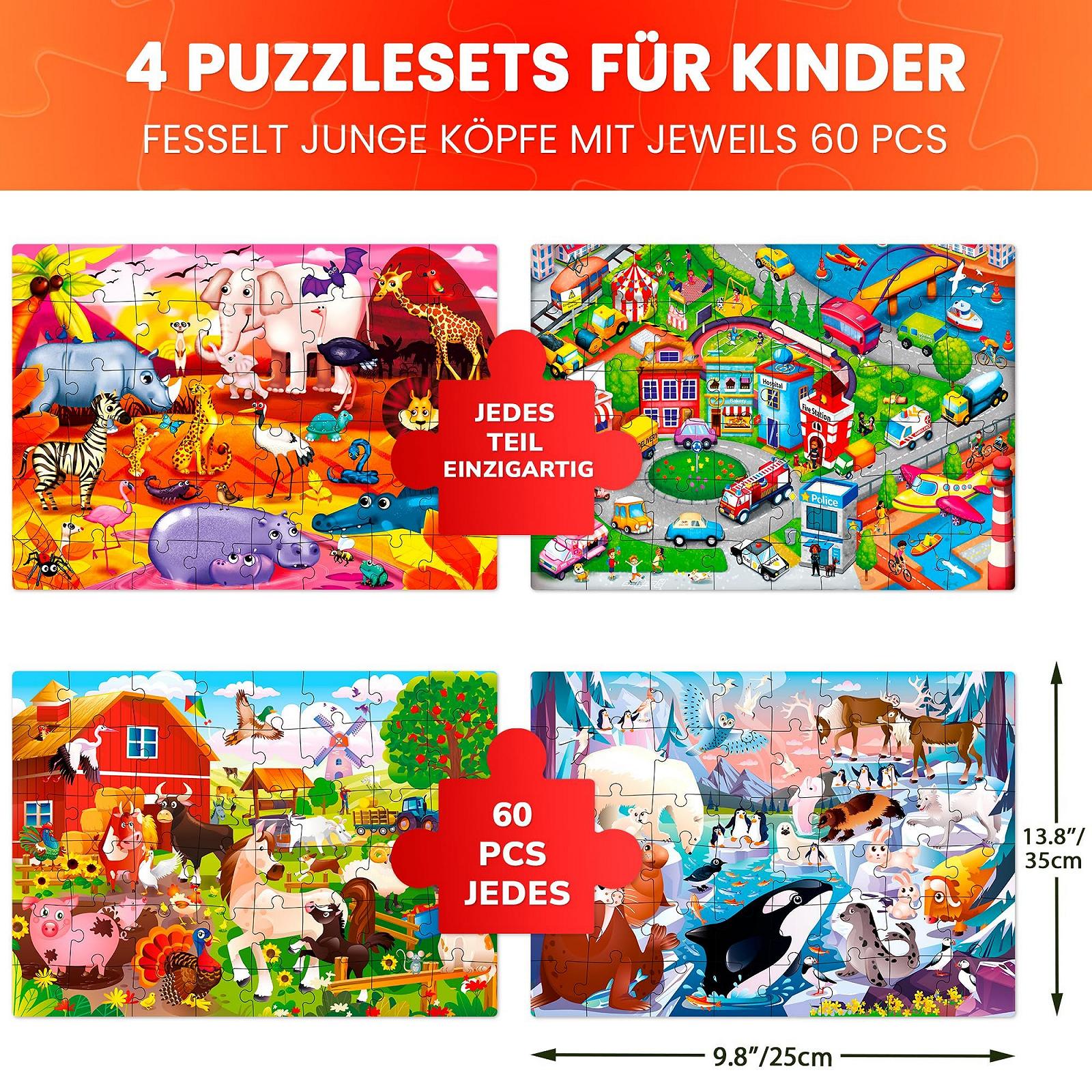 Пазл-рамка QUOKKA City Africa Farm Polar набор из 4 пазлов 48 элементов, фото №3 Пазл-рамка QUOKKA City Africa Farm Polar набор из 4 пазлов 48 элементов, фото №3