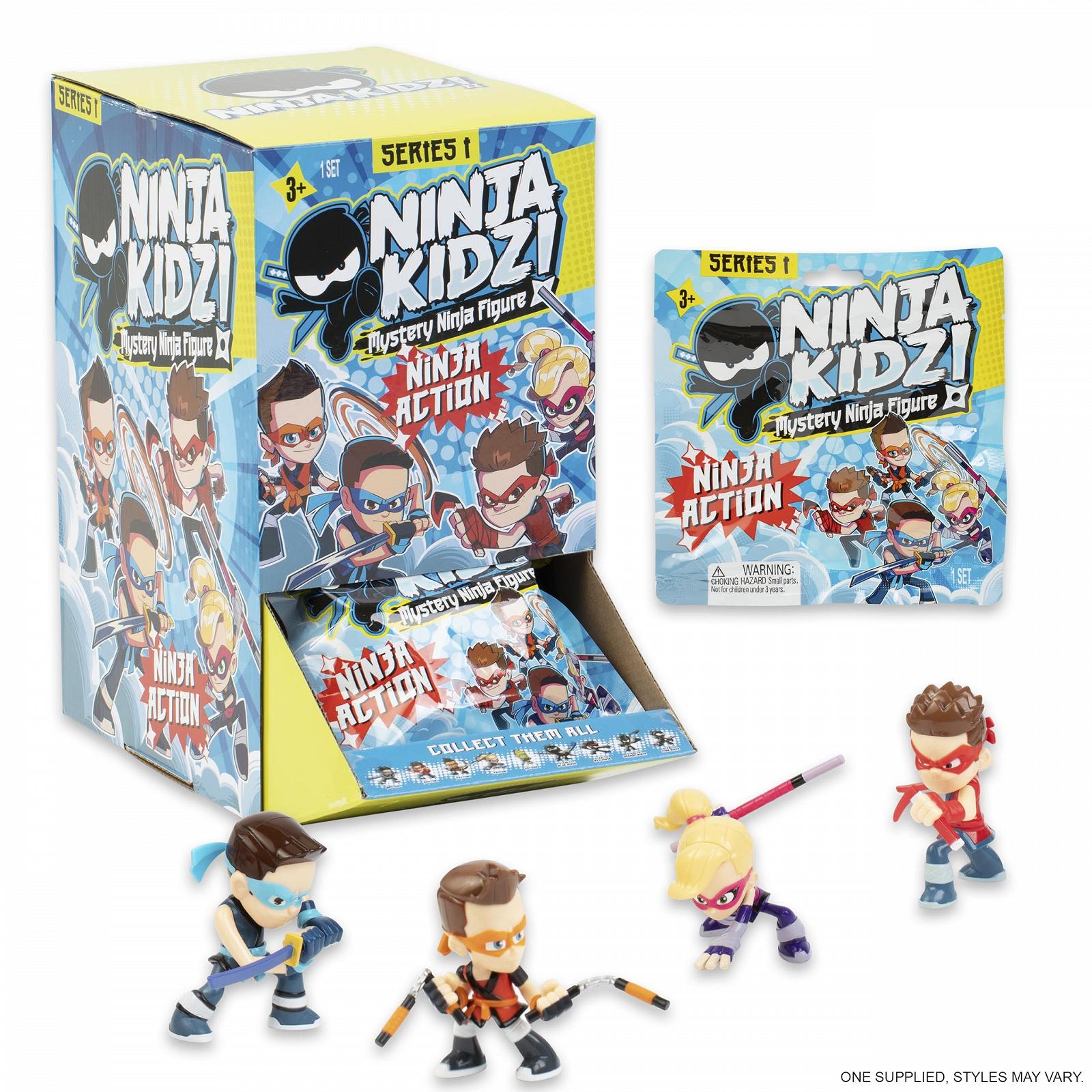 Фігурки Mystery Ninja Ninja Kidz, набір з 9 фігурок для колекціонування, ліцензований продукт, фото №2