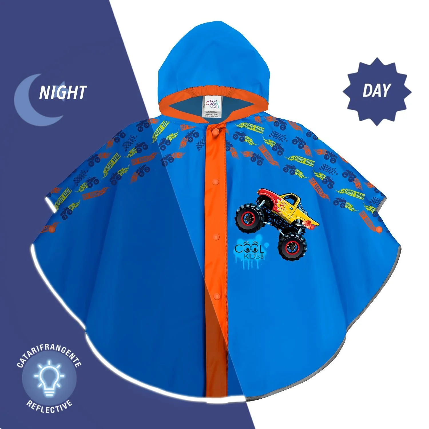 Дощовий плащ-пончо PERLETTI Світловідбиваючий для дітей для малюків, фото №3 Дощовий плащ-пончо PERLETTI Світловідбиваючий для дітей для малюків, фото №3