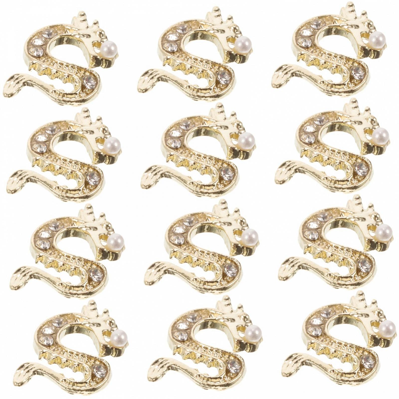 Підвіски для нігтів Знаки зодіаку 3D Dragon, 50 шт., фото №1