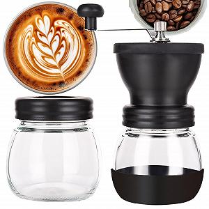 Ручная кофемолка Retoo Ceramic Grinder, мельница для крупного и мелкого помола, ручная мельница, нержавеющая сталь, кофейные зерна, перечница, лезвие, чаша, контейнер для хранения, черный - Фото 1
