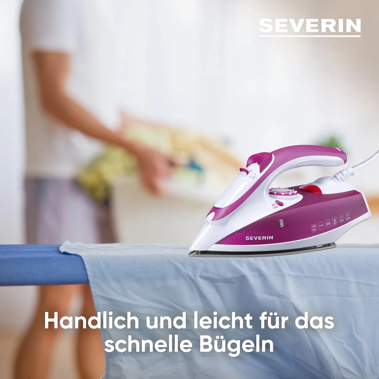 Утюг Severin 2400 Вт Белый/фиолетовый, фото №3