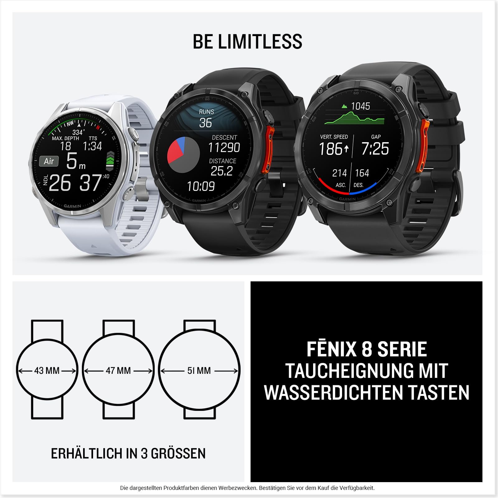 Смарт-годинник Garmin fēnix 8 GPS Multisport 51 мм AMOLED, сенсорний/кнопковий дисплей 1.4 дюйма, ліхтарик, карти Topo, понад 80 попередньо встановлених спортивних додатків, телефонія, Music Pay, фото №8
