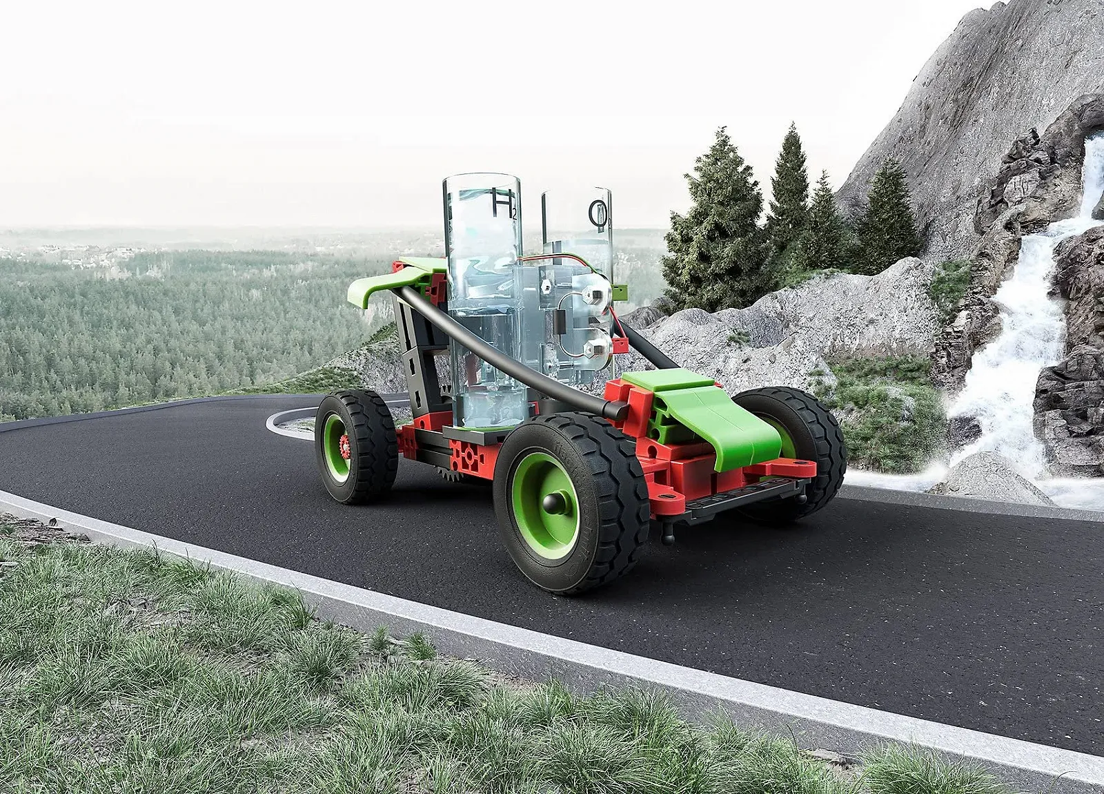 Конструктор fischertechnik Profi H2 Fuel Cell Car з водневим двигуном Чорний, фото №2 Конструктор fischertechnik Profi H2 Fuel Cell Car з водневим двигуном Чорний, фото №2