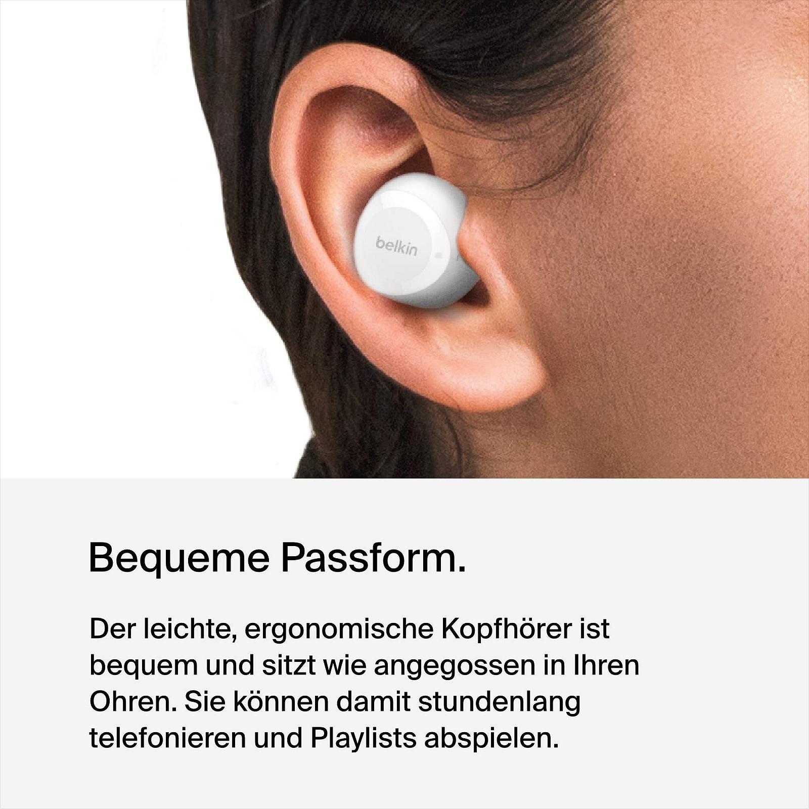 Навушники Belkin SoundForm Bolt True Wireless Внутрішньоканальні Бездротові З мікрофоном До 28 годин Автономна робота Чорний, фото №5