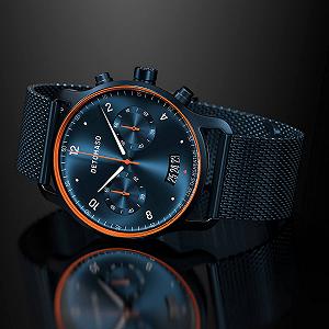 Часы DeTomaso Sorpassso Velocita Мужские Аналоговые Кварцевые Миланская Сетка Синий Матовый, Синий, Браслет synthetic.ua - Фото 1