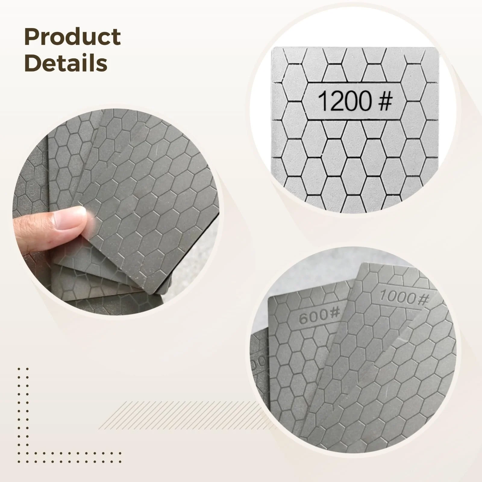 Набір точильних каменів 4 шт. 400 600 1000 1200 грит прямокутні з лазерним гравіюванням, фото №2 Набір точильних каменів 4 шт. 400 600 1000 1200 грит прямокутні з лазерним гравіюванням, фото №2