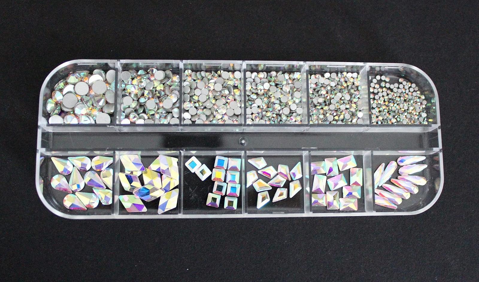 Стрази KM-Nails №05-120 у коробці, 10 чудових форм, фото №2