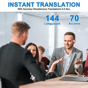 Наушники для перевода AI Real Time Bluetooth Wireless synthetic.ua - Фото 1