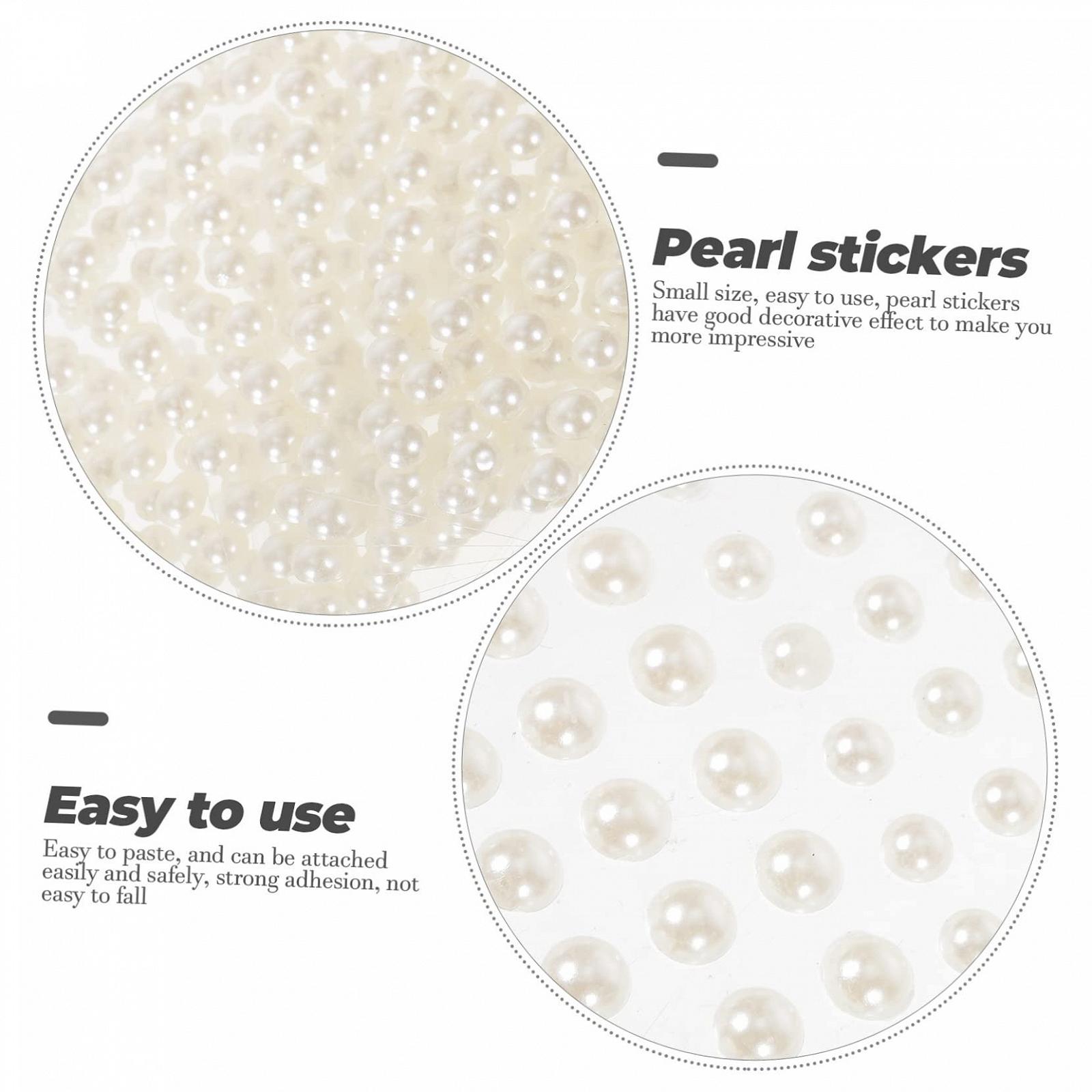 Жемчуг Самоклеящийся NUOBESTY 10 листов Бежевый, фото №3