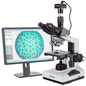 Микроскоп тринокулярный AmScope T490B-5M 40X-2000X с камерой 5MP - Фото 1