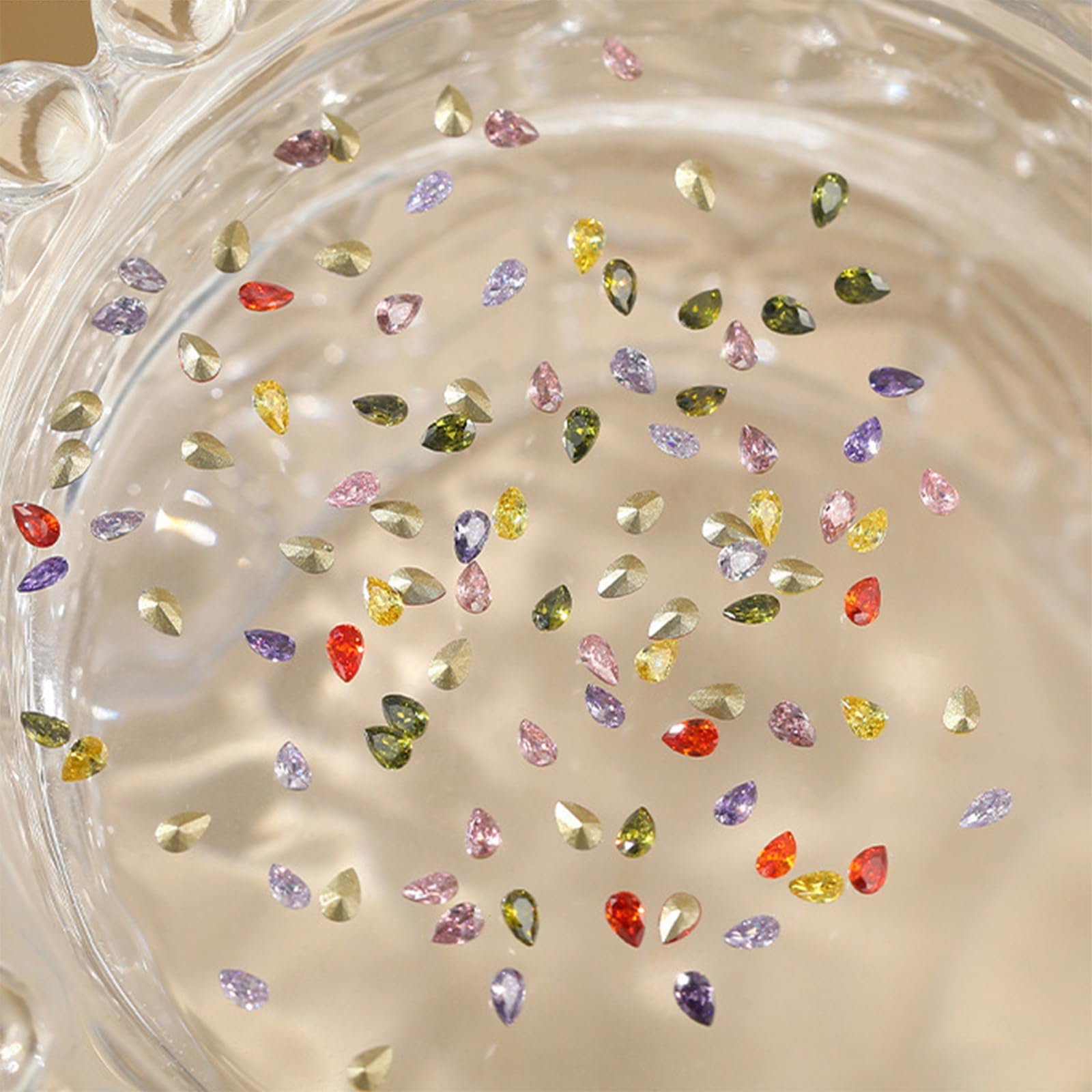 3D Циркон 100 шт. Каміння для манікюру Кристал, фото №4