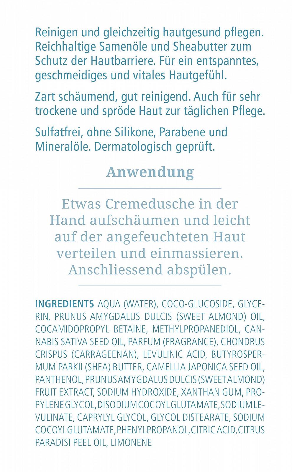 Крем-гель для душу Basic Floral Fruity з конопляною олією та олією камелії 500 мл, фото №2