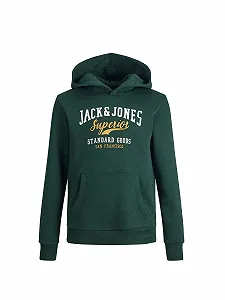 Худі JACK & JONES Corp Logo для хлопчиків, Junior, з довгими рукавами - Фото 1