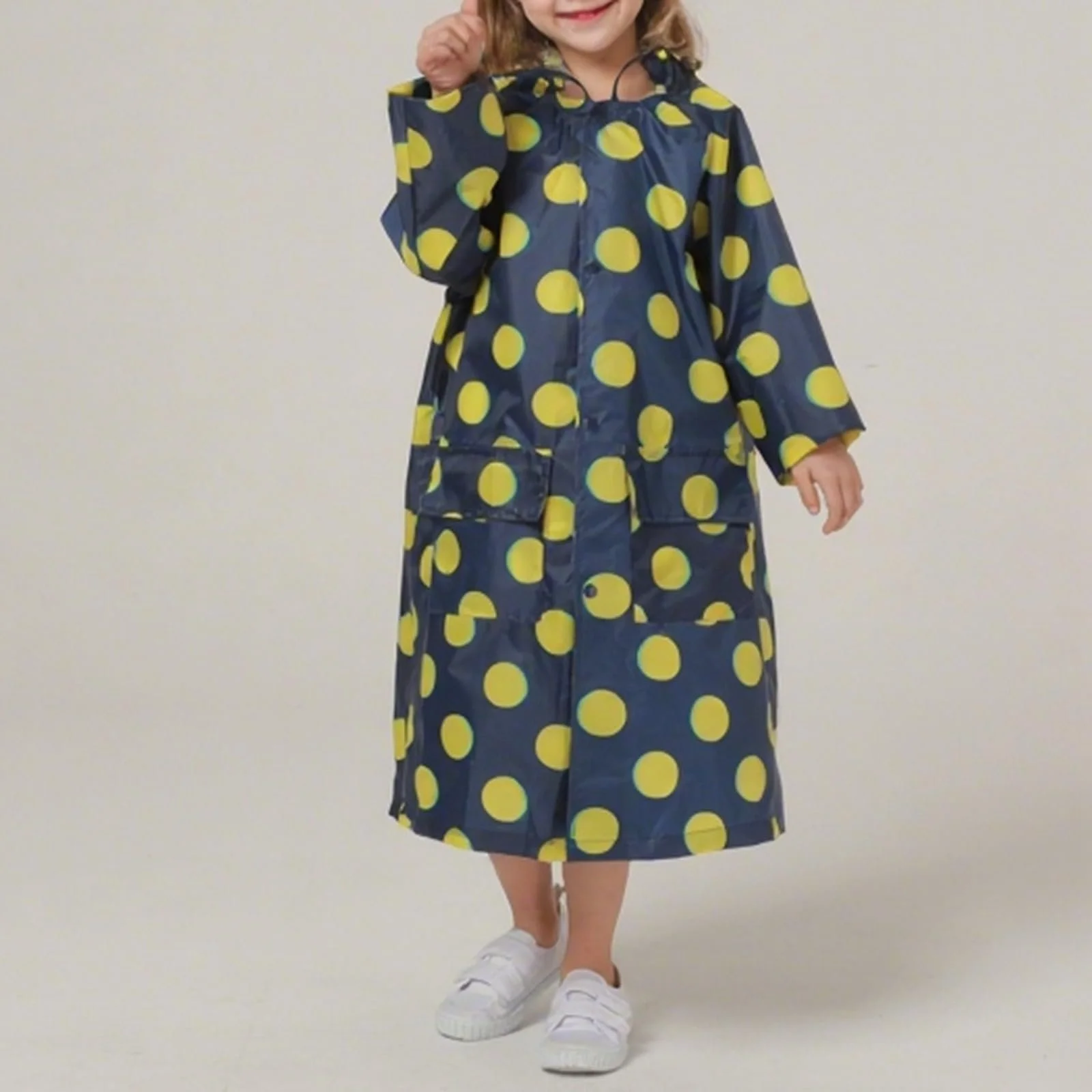 Дитячий дощовий плащ Eauptffy з капюшоном, водонепроникний, багаторазовий, фото №3 Дитячий дощовий плащ Eauptffy з капюшоном, водонепроникний, багаторазовий, фото №3